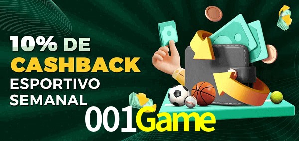 10% de bônus de cashback na 001Game